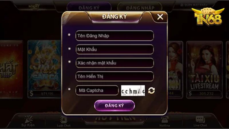 Hướng dẫn chi tiết cách đăng ký Tin68