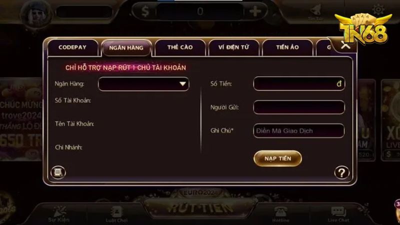 Hướng Dẫn Chi Tiết Cách Nạp Tiền Tin68